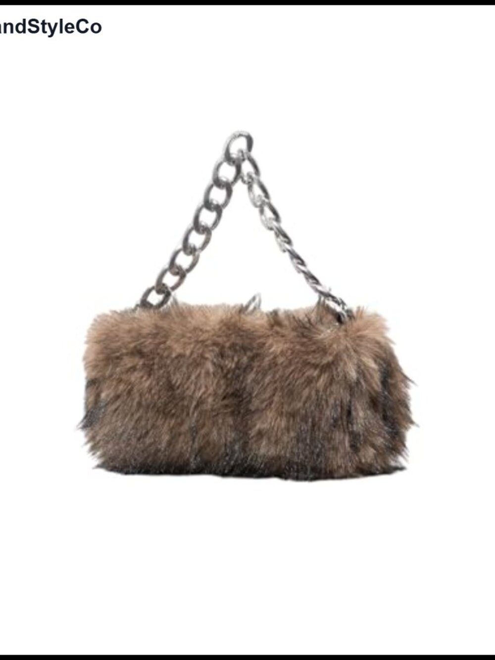 Faux Fur Fuzzy Y2K Mini Shoulder Bag Zipper Chain Strap Handbag